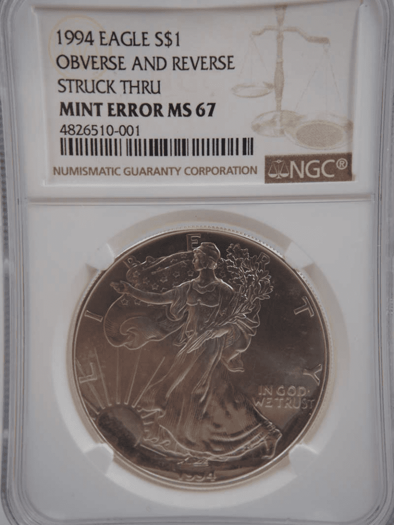 List of 1994 Silver Dollar Errors