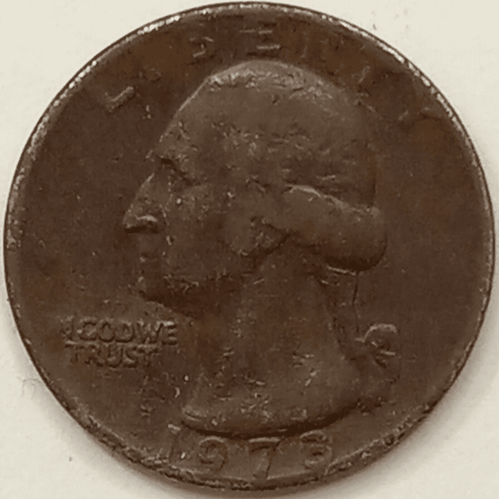 1973年四分之一硬币丢失包层错误