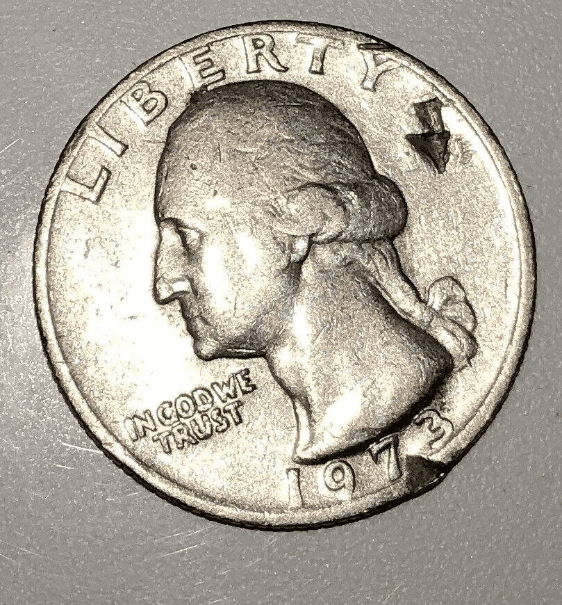 1973年的四分之一硬币上的全划错误